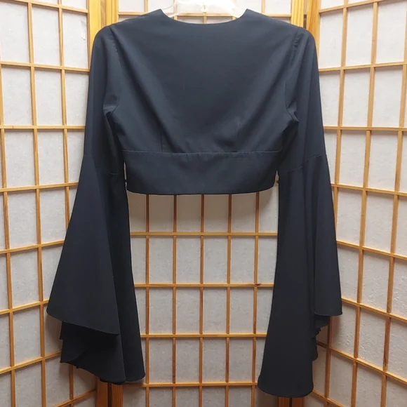 🦇 Nasty Gal Batwing Butterfly Wing Crop Junior's S Women's XS - Picture 4 of 5